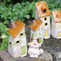 Produkt Ceramiczne figurki dekoracyjne w kształcie kotów, zabawne figurki zwierząt do dekoracji salonu, 8 cm, 4 sztuki