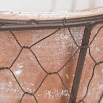 Produkt Uchwyt do doniczki ceramicznej metalowy brązowy Ø18cm