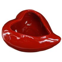 Produkt Ceramiczne ozdobne serduszka czerwone miski błyszczące 13×15×6,5cm 2 szt