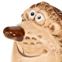 Produkt Ceramiczna figurka dekoracyjna jeż jesienna dekoracja ręcznie malowana wys. 7cm 3 szt.