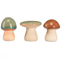 Produkt Dekoracja ceramiczna grzyby brązowy zielony niebieski dekoracja ceramiczna Ø4/5cm 6 szt
