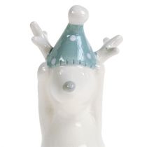 Produkt Ceramiczna figurka renifer 11cm, 12cm biała 2szt