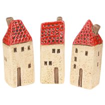 Produkt Dekoracja stołu ceramiczne domki ceramiczne wys. 11cm 3 szt.