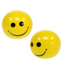 Kulka ceramiczna z żółtym uśmiechem Ø5cm W4,5cm 6szt