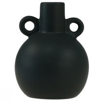 Produkt Wazon ceramiczny mini wazon z czarnym uchwytem ceramicznym Ø8,5cm W12cm