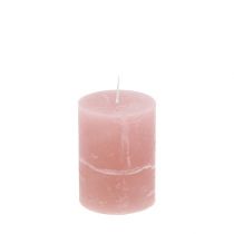 Świeca staroróżowa 60mm x 80mm barwiona na wskroś 8szt.