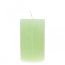 Produkt Świece pieńkowe jednokolorowe limonkowe​​​​​​ 60×100mm 4 szt.