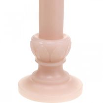 Dekoracyjna świeca prętowa różowa świeca nostalgia woskowa w jednolitym kolorze 25cm