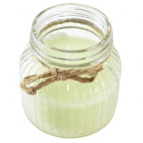 Produkt Świeca zapachowa w szklanym cytronelowym, jabłkowym korku, w kolorze zielonym, wys. 11,5cm
