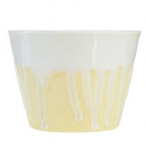 Produkt Świeca cytronelowa w doniczce ceramicznej w kolorze żółtym kremowym Ø8,5cm