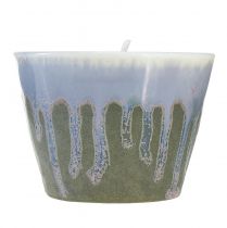 Produkt Świeca cytronelowa w doniczce ceramicznej vintage zielona Ø8,5cm