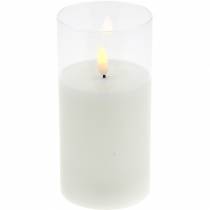 Produkt Świeca LED w szkle z prawdziwego wosku biała Ø7,5cm W10cm