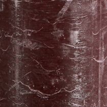 Produkt Luksusowe świece filarowe w kolorze bordowym, zestaw 2 szt., jednolity kolor, 85 x 200 mm, do użytku romantycznego i dekoracyjnego