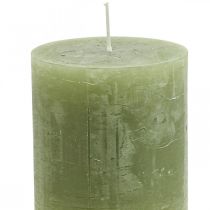 Produkt Świece jednobarwne oliwkowe świece pieńkowe 70×80mm 4 szt
