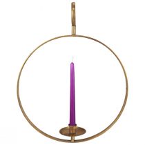 Produkt Świecznik do zawieszenia metalowej dekoracji złoty vintage Ø38/W48cm