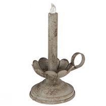 Produkt Antyczny świecznik z metalowym świecznikiem LED o ciepłym świetle, wys. 22 cm