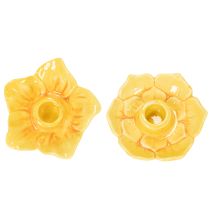Produkt Ceramiczne świeczniki stożkowe, dekoracyjny kształt kwiatu do stylowej dekoracji stołu, 11 cm, 2 sztuki