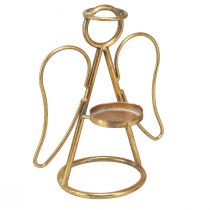 Produkt Świecznik aniołki podgrzewacze i świece pieńkowe złote wys. 26cm