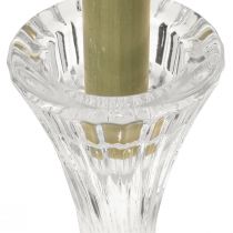 Produkt Szklany świecznik z przezroczystymi otworami na świece, wys. 20 cm, 2 szt.