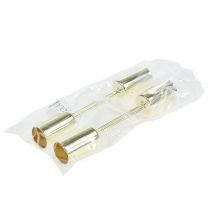 Produkt Świecznik złoty na świece w sztyfcie Ø2,2cm 4 szt
