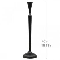 Produkt Świecznik Czarny Metalowy Świecznik Ø12cm W46cm