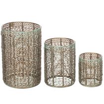 Produkt Świeczniki metalowe, podgrzewacze Ø8/10/13cm, zestaw 3 szt.
