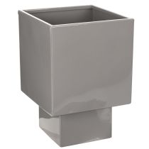 Produkt Szara doniczka w kształcie kostki z podstawą do nowoczesnej dekoracji, 22 cm