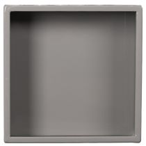 Produkt Szara doniczka w kształcie kostki z podstawą do nowoczesnej dekoracji, 22 cm