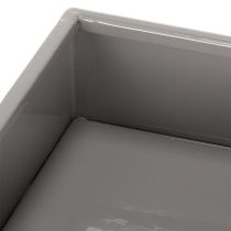Produkt Szara doniczka w kształcie kostki z podstawą do nowoczesnej dekoracji, 22 cm