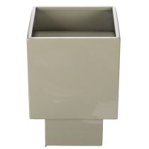 Produkt Zielona doniczka w kształcie kostki, 22 cm, z podwyższoną podstawą