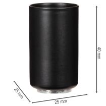 Produkt Okrągły magnetyczny świecznik, matowo czarny, na świece stożkowe o średnicy 25 mm, 4 sztuki
