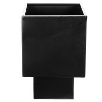 Produkt Czarna doniczka w kształcie kostki z podstawą, nowoczesna, 22 cm