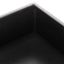 Produkt Czarna doniczka w kształcie kostki z podstawą, nowoczesna, 22 cm