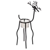 Produkt Świecznik renifer ze szklanym tealightem, 28 cm