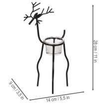 Produkt Świecznik renifer ze szklanym tealightem, 28 cm