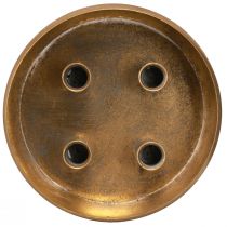 Produkt Świecznik misa na 4 świece w kształcie antycznego złota Ø22cm