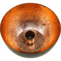 Produkt Czarny i brązowy świecznik, świecznik stożkowy, Ø13cm H6cm
