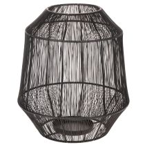 Produkt Czarny świecznik, dekoracyjna latarnia, druciany kosz, Ø24cm, wys.28cm