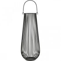 Produkt Świecznik czarny ozdobny lampion z uchwytem Ø22cm W52cm