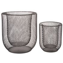 Produkt Czarny metalowy koszyczek na świece, Ø28,5/18 cm, zestaw 2 szt.