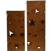 Produkt Świeczniki świąteczne, wykończenie rustykalne, wys. 40/50 cm, zestaw 2 szt.