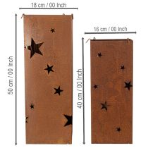 Produkt Świeczniki świąteczne, wykończenie rustykalne, wys. 40/50 cm, zestaw 2 szt.