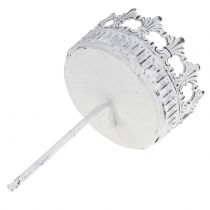 Produkt Świecznik biały antyczny Ø7cm wys.12cm 4 szt.