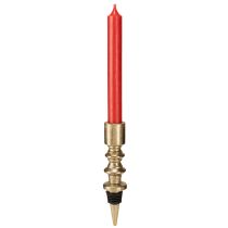 Produkt Świecznik na butelki metalowy antyczny wygląd jasne złoto wys. 15cm