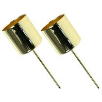 Produkt Świecznik na świece kijowe złoty Ø3,5cm W4cm 4 szt