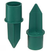 Produkt Świecznik na świece kijowe zielony plastikowy Ø2,2cm 5 szt