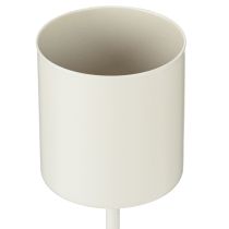 Produkt Świecznik na grube świece stożkowe, metalowy, beżowy, 3,8 x 14 cm, 4 sztuki