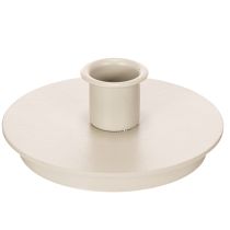 Produkt Okrągłe świeczniki w kolorze kremowym na świece stożkowe, dekoracja stołu, 10 cm, 2 sztuki