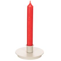 Produkt Okrągłe świeczniki w kolorze kremowym na świece stożkowe, dekoracja stołu, 10 cm, 2 sztuki