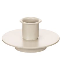 Produkt Metalowy świecznik w kolorze matowego beżu, mały świecznik na świece stożkowe, 8 cm, 3 sztuki